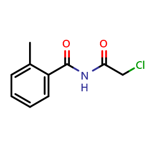 Chemical structure of N-(2-Chloroacetyl)-2-methylbenzamide , CAS 1415562-56-9, AChemBlock W168993