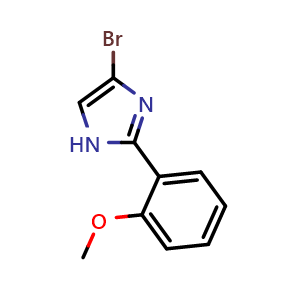 Chemical structure of 4-bromo-2-(2-methoxyphenyl)-1H-imidazole , CAS 1415562-37-6, AChemBlock W168995