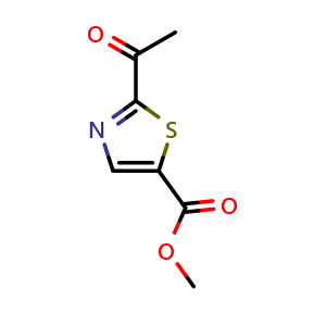 Chemical structure of Methyl 2-acetylthiazole-5-carboxylate , CAS 1261080-59-4, AChemBlock W169001