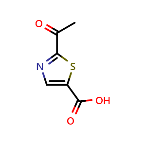 Chemical structure of 2-acetylthiazole-5-carboxylic acid , CAS 1095824-76-2, AChemBlock W169002