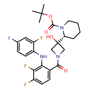 (R)-tert-butyl 2-(1-(3,4-difluoro-2-((2-fluoro-4-iodophenyl)amino)benzoyl)-3-hydroxyazetidin-3-yl)piperidine-1-carboxylate
