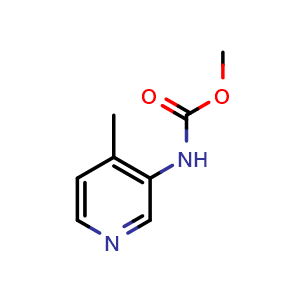 Chemical structure of Methyl N-(4-methylpyridin-3-yl)carbamate , CAS 694495-63-1, AChemBlock W169015