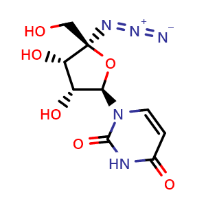 Chemical structure of 4'-C-azidouridine , CAS 139442-01-6, AChemBlock W169049