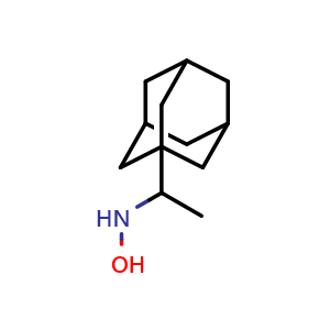 Chemical structure of N-(1-(adamantan-1-yl)ethyl)hydroxylamine , CAS 937650-35-6, AChemBlock W169053