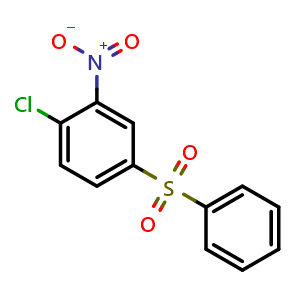Chemical structure of 1-Chloro-2-nitro-4-(phenylsulfonyl)benzene , CAS 4779-36-6, AChemBlock W169061