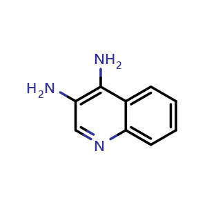 Chemical structure of Quinoline-3,4-diamine , CAS 87751-33-5, AChemBlock W169088