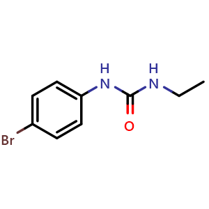 Chemical structure of N-(4-Bromophenyl)-N'-ethyl urea , CAS 82745-18-4, AChemBlock W169123