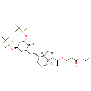 Ethyl 3-((S)-1-((1S,3aS,7aS,E)-4-((Z)-2-((3S,5R)-3,5-bis((tert-butyldimethylsilyl)oxy)-2-methylenecyclohexylidene)ethylidene)-7a-methyloctahydro-1H-inden-1-yl)ethoxy)propanoate