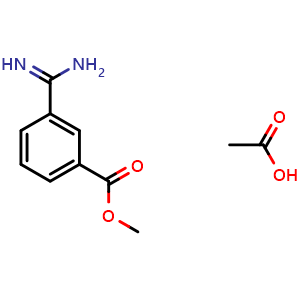 Chemical structure of Methyl 3-carbamimidoylbenzoate acetate , CAS 1092568-84-7, AChemBlock W169177