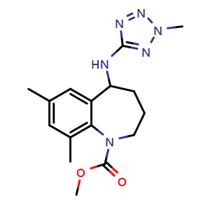 Methyl 7,9-dimethyl-5-((2-methyl-2H-tetrazol-5-yl)amino)-2,3,4,5-tetrahydro-1H-benzo[b]azepine-1-carboxylate