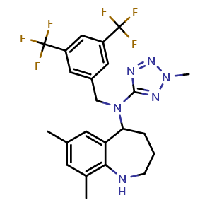 N-(3,5-bis(trifluoromethyl)benzyl)-7,9-dimethyl-N-(2-methyl-2H-tetrazol-5-yl)-2,3,4,5-tetrahydro-1H-benzo[b]azepin-5-amine