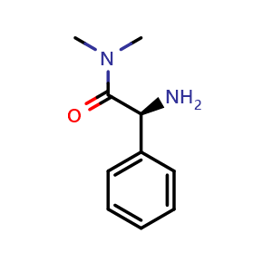 Chemical structure of (S)-2-amino-N,N-dimethyl-2-phenylacetamide , CAS 149865-91-8, AChemBlock W169208