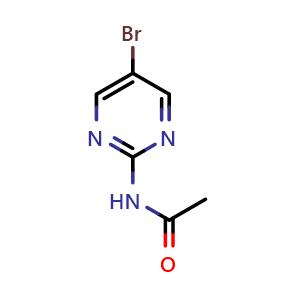 Chemical structure of N-(5-Bromopyrimidin-2-yl)acetamide , CAS 180530-15-8, AChemBlock W169210
