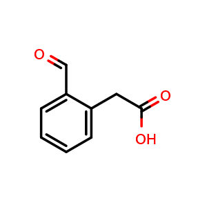 Chemical structure of 2-(2-Formylphenyl)acetic acid , CAS 1723-55-3, AChemBlock W169222