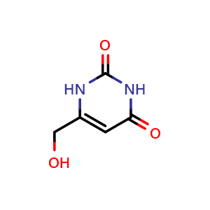 Chemical structure of 6-(Hydroxymethyl)uracil , CAS 22126-44-9, AChemBlock W169275