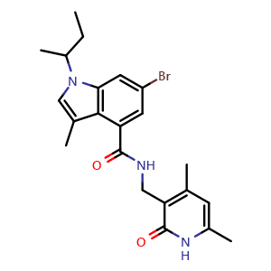 6-Bromo-1-(sec-butyl)-N-((4,6-dimethyl-2-oxo-1,2-dihydropyridin-3-yl)methyl)-3-methyl-1H-indole-4-carboxamide
