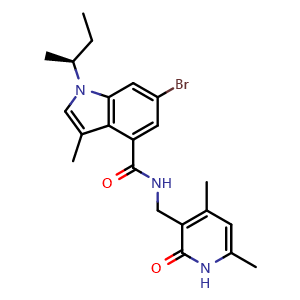 (S)-6-Bromo-1-(sec-butyl)-N-((4,6-dimethyl-2-oxo-1,2-dihydropyridin-3-yl)methyl)-3-methyl-1H-indole-4-carboxamide