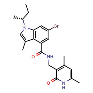 (R)-6-bromo-1-(sec-butyl)-N-((4,6-dimethyl-2-oxo-1,2-dihydropyridin-3-yl)methyl)-3-methyl-1H-indole-4-carboxamide