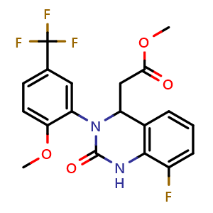 Methyl 2-(8-fluoro-3-(2-methoxy-5-(trifluoromethyl)phenyl)-2-oxo-1,2,3,4-tetrahydroquinazolin-4-yl)acetate