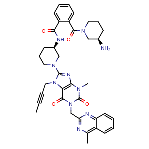 2-((R)-3-aminopiperidine-1-carbonyl)-N-((R)-1-(7-(but-2-yn-1-yl)-3-methyl-1-((4-methylquinazolin-2-yl)methyl)-2,6-dioxo-2,3,6,7-tetrahydro-1H-purin-8-yl)piperidin-3-yl)benzamide