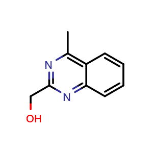 Chemical structure of (4-methylquinazolin-2-yl)methanol , CAS 13535-91-6, AChemBlock W169427