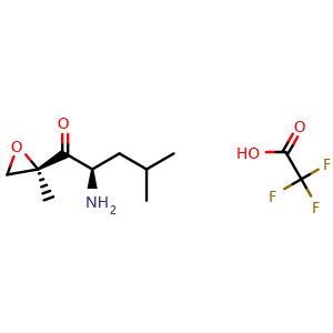 (R)-2-amino-4-methyl-1-((R)-2-methyloxiran-2-yl)pentan-1-one 2,2,2-trifluoroacetate