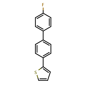 Chemical structure of 2-(4'-fluoro-[1,1'-biphenyl]-4-yl)thiophene , CAS 2444007-31-0, AChemBlock W169433