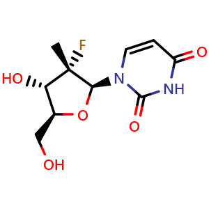 1-((2S,3S,4S,5S)-3-fluoro-4-hydroxy-5-(hydroxymethyl)-3-methyltetrahydrofuran-2-yl)pyrimidine-2,4(1H,3H)-dione