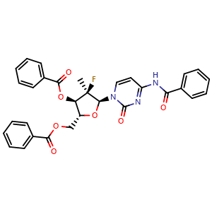 (2R,3R,4R,5S)-5-(4-benzamido-2-oxopyrimidin-1(2H)-yl)-2-((benzoyloxy)methyl)-4-fluoro-4-methyltetrahydrofuran-3-yl benzoate