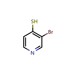 Chemical structure of 3-Bromopyridine-4-thiol , CAS 82264-72-0, AChemBlock W169624