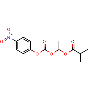 Chemical structure of 1-[[(4-Nitrophenoxy)carbonyl]oxy]ethyl 2-methylpropanoate , CAS 194995-47-6, AChemBlock W169630