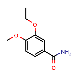 Chemical structure of 3-Ethoxy-4-methoxybenzamide , CAS 247569-89-7, AChemBlock W169685
