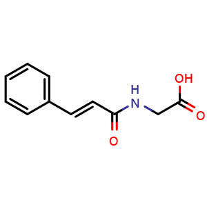 Chemical structure of N-Trans-cinnamoyl glycine , CAS 16534-24-0, AChemBlock W169687