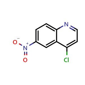 Chemical structure of 4-Chloro-6-nitroquinoline , CAS 13675-94-0, AChemBlock W169744