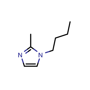 Chemical structure of 1-Butyl-2-methyl-1H-imidazole , CAS 13435-22-8, AChemBlock W169751