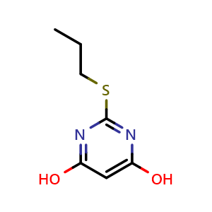 Chemical structure of 2-(Propylthio)pyrimidine-4,6-diol , CAS 145783-12-6, AChemBlock W169767