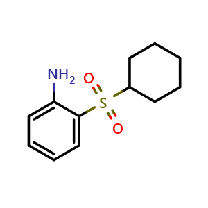 Chemical structure of 2-Cyclohexanesulfonyl-phenylamine , CAS 76697-52-4, AChemBlock W169818