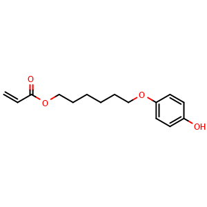 Chemical structure of 4-(6-Acryloyloxyhex-1-yloxy)phenol , CAS 161841-12-9, AChemBlock W169820