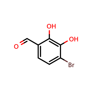 Chemical structure of 4-Bromo-2,3-Dihydroxybenzaldehyde , CAS 73275-98-6, AChemBlock W169835