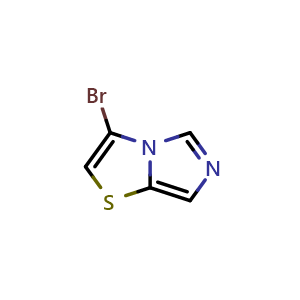 Chemical structure of 3-Bromoimidazo[5,1-b]thiazole , CAS 1279721-68-4, AChemBlock W169839