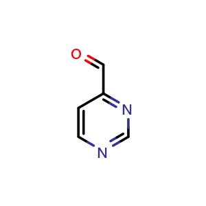 Chemical structure of Pyrimidine-4-carbaldehyde , CAS 2435-50-9, AChemBlock W169847