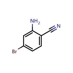 Chemical structure of 2-Amino-4-bromobenzonitrile , CAS 304858-65-9, AChemBlock W169849