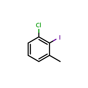 Chemical structure of 3-Chloro-2-iodotoluene , CAS 5100-98-1, AChemBlock W169851