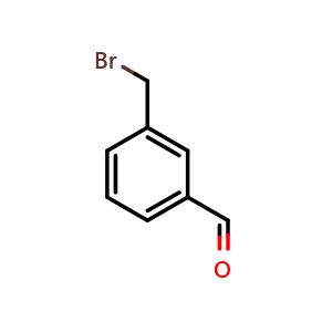 Chemical structure of 3-(Bromomethyl)benzaldehyde , CAS 82072-23-9, AChemBlock W169856