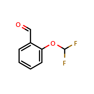 Chemical structure of 2-(Difluoromethoxy)benzaldehyde , CAS 71653-64-0, AChemBlock W169871