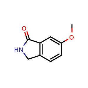 Chemical structure of 2,3-Dihydro-6-methoxy-1H-isoindol-1-one , CAS 132680-54-7, AChemBlock W169873
