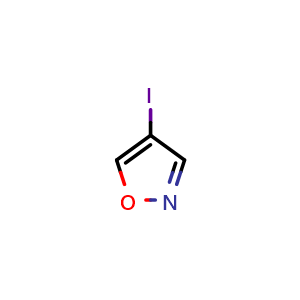 Chemical structure of 4-Iodoisoxazole , CAS 847490-69-1, AChemBlock W169875