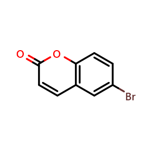 Chemical structure of 6-Bromochromen-2-one , CAS 19063-55-9, AChemBlock W169876