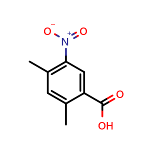 Chemical structure of 2,4-Dimethyl-5-nitrobenzoic acid , CAS 220504-75-6, AChemBlock W169906