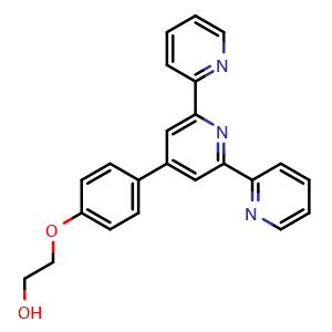 Chemical structure of 2-(4-([2,2':6',2''-Terpyridin]-4'-yl)phenoxy)ethanol , CAS 127192-72-7, AChemBlock W169909